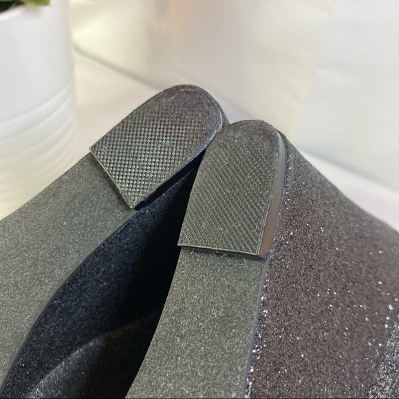 🖤Black Glitter Elegant Evening Wedge Heels (Round Toe) - "Trend Report " - Picture 7 of 15